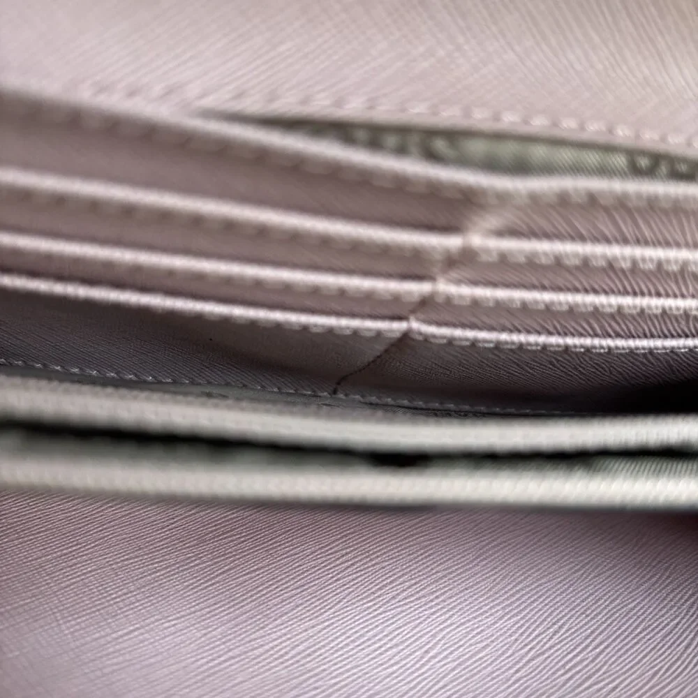 Michael Kors  Fulton Pebble Leather Flap Continental Wallet Ballet Pink 90s Y2K